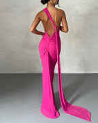 Vyla™ Garze Backless Rose Maxi Dress