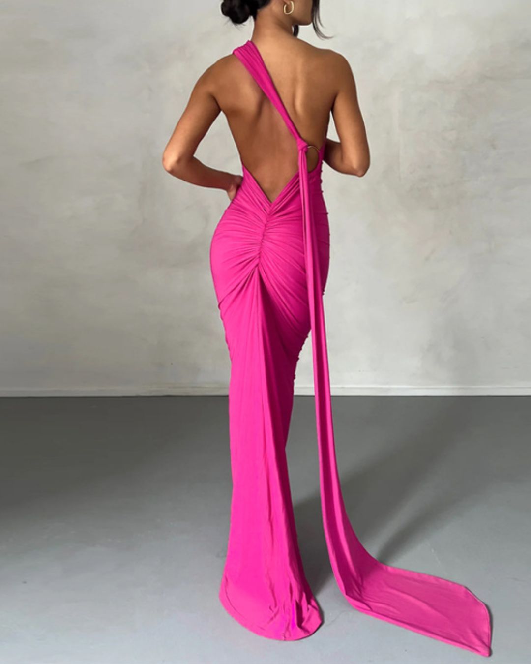 Vyla™ Garze Backless Rose Maxi Dress