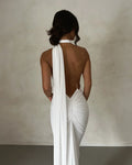 Vyla™ Garze Backless Rose Maxi Dress