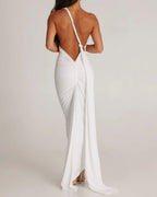 Vyla™ Garze Backless Rose Maxi Dress