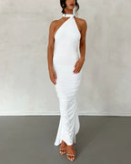Vyla™ Garze Backless Rose Maxi Dress