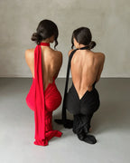 Vyla™ Garze Backless Maxi Dress