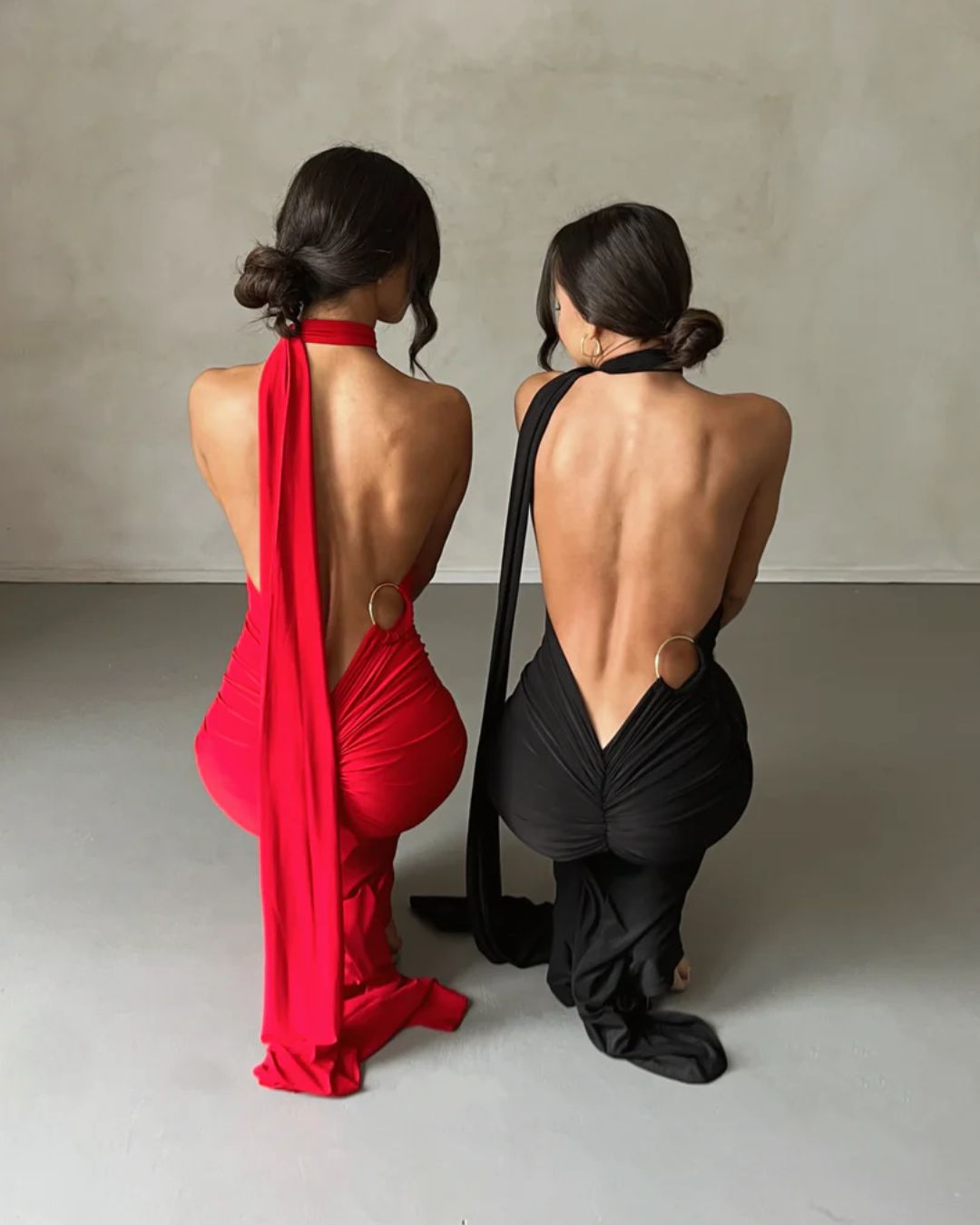 Vyla™ Garze Backless Maxi Dress
