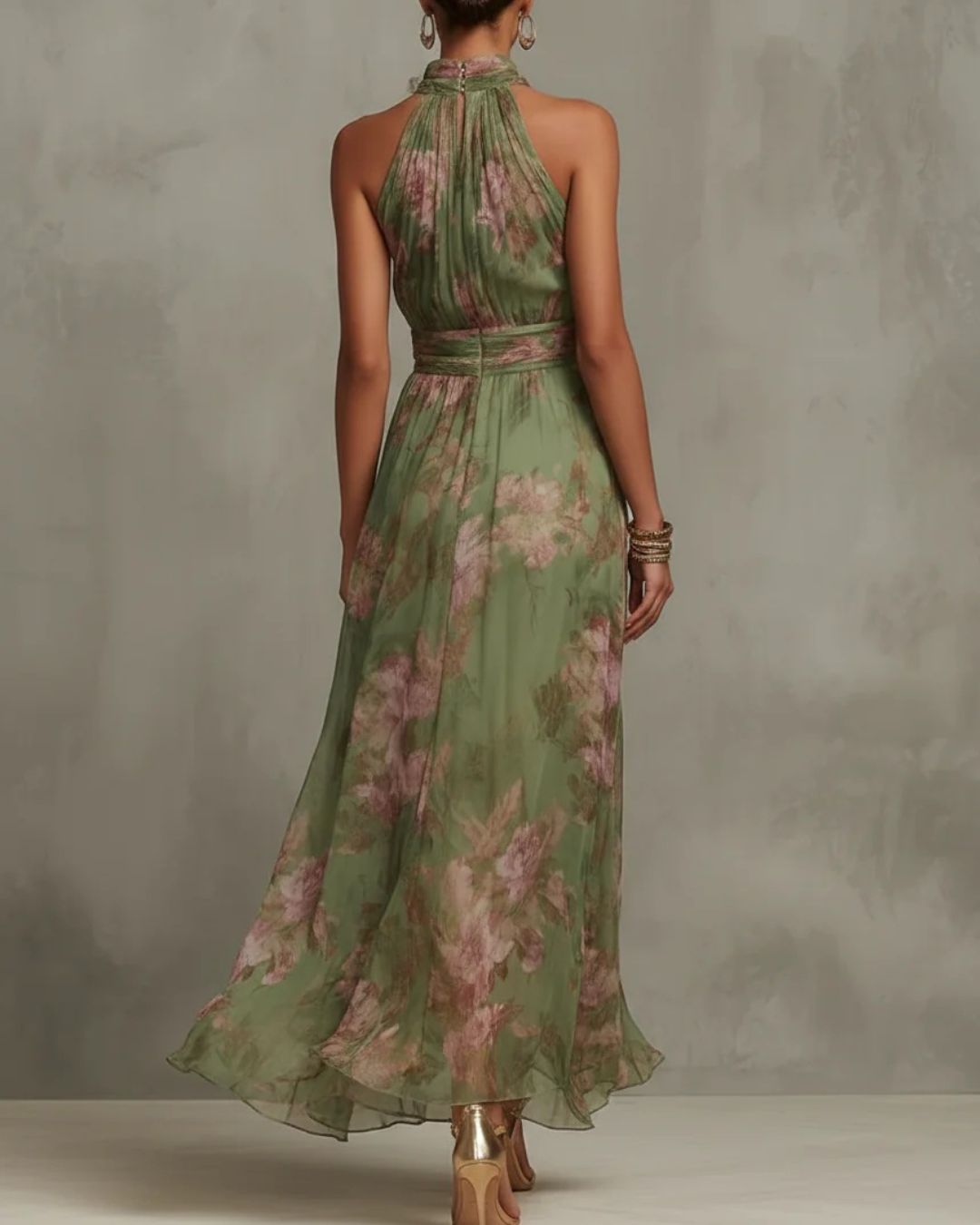 Vyla™ Gathered Halter Midi Dress