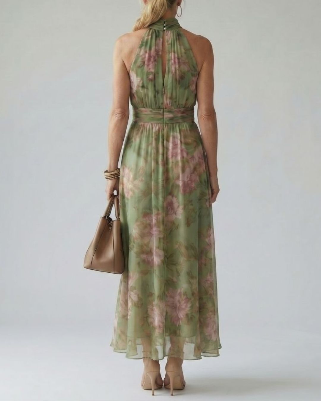 Vyla™ Gathered Halter Midi Dress