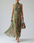 Vyla™ Gathered Halter Midi Dress