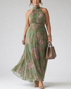 Vyla™ Gathered Halter Midi Dress