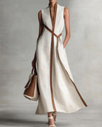 Vyla™ Stand-Up Collar Sleeveless Casual Loose Dress