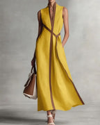 Vyla™ Stand-Up Collar Sleeveless Casual Loose Dress