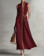 Vyla™ Stand-Up Collar Sleeveless Casual Loose Dress