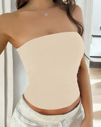 Vyla™ Y2K Essential Knit Seamless StraplessTube Top