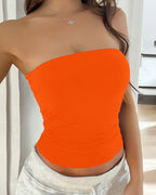 Vyla™ Y2K Essential Knit Seamless StraplessTube Top