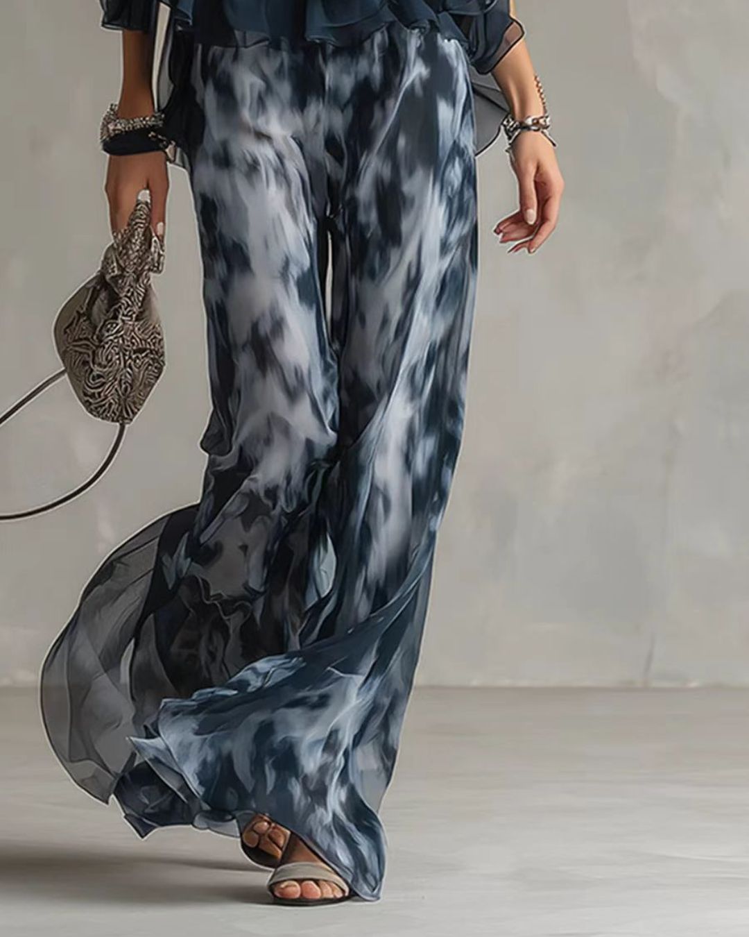 Vyla™ Ludovica Off-Shoulder Blouse and Pants Set Elegant Two-Piece Outfit