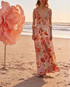 Vyla™ Desert Rose Print Maxi Dress