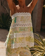 Vyla™ Lemon Floral Strappy Two-Piece Set Elegant Outfit