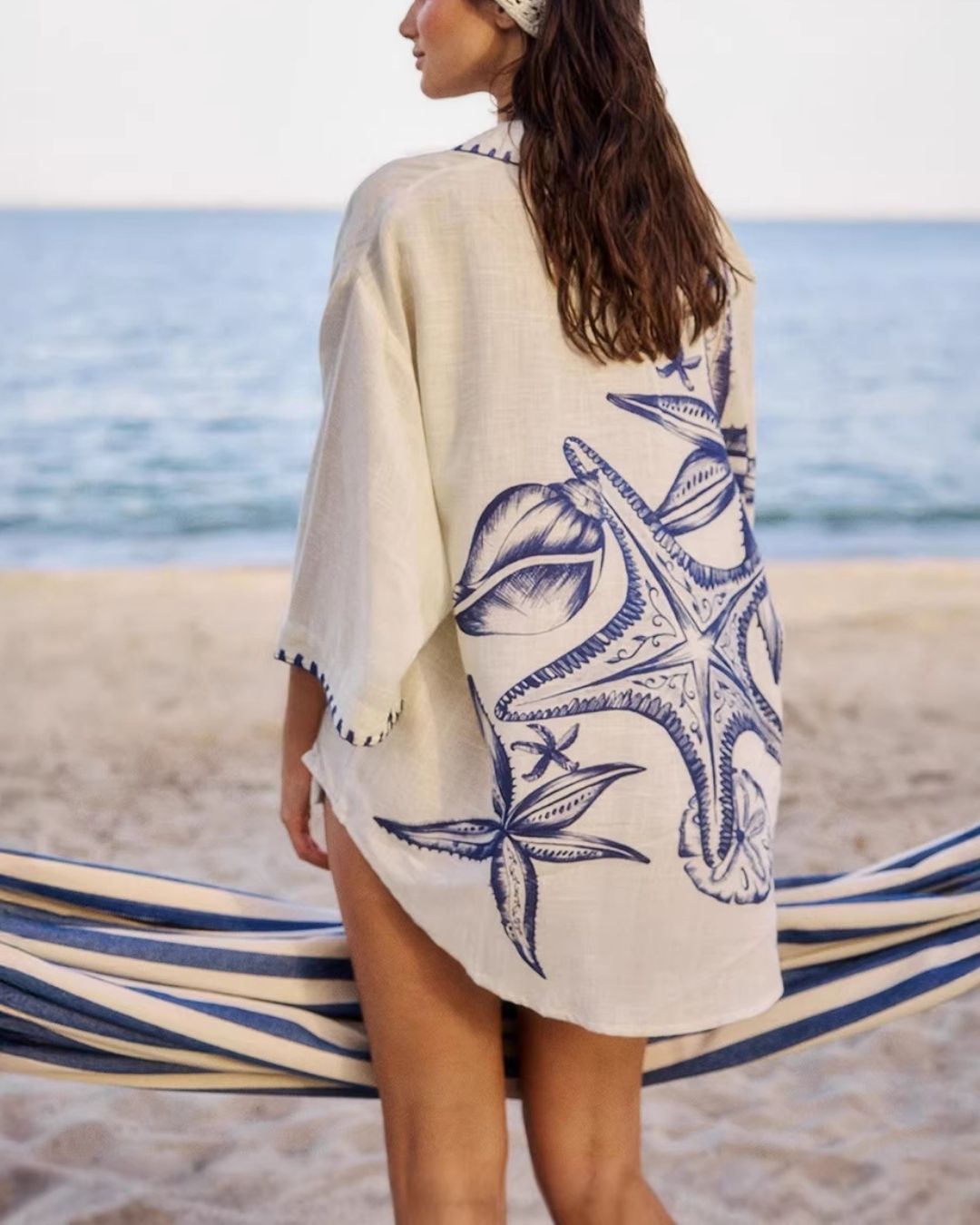 Vyla™ Seashell Print Shirt & Shorts Set
