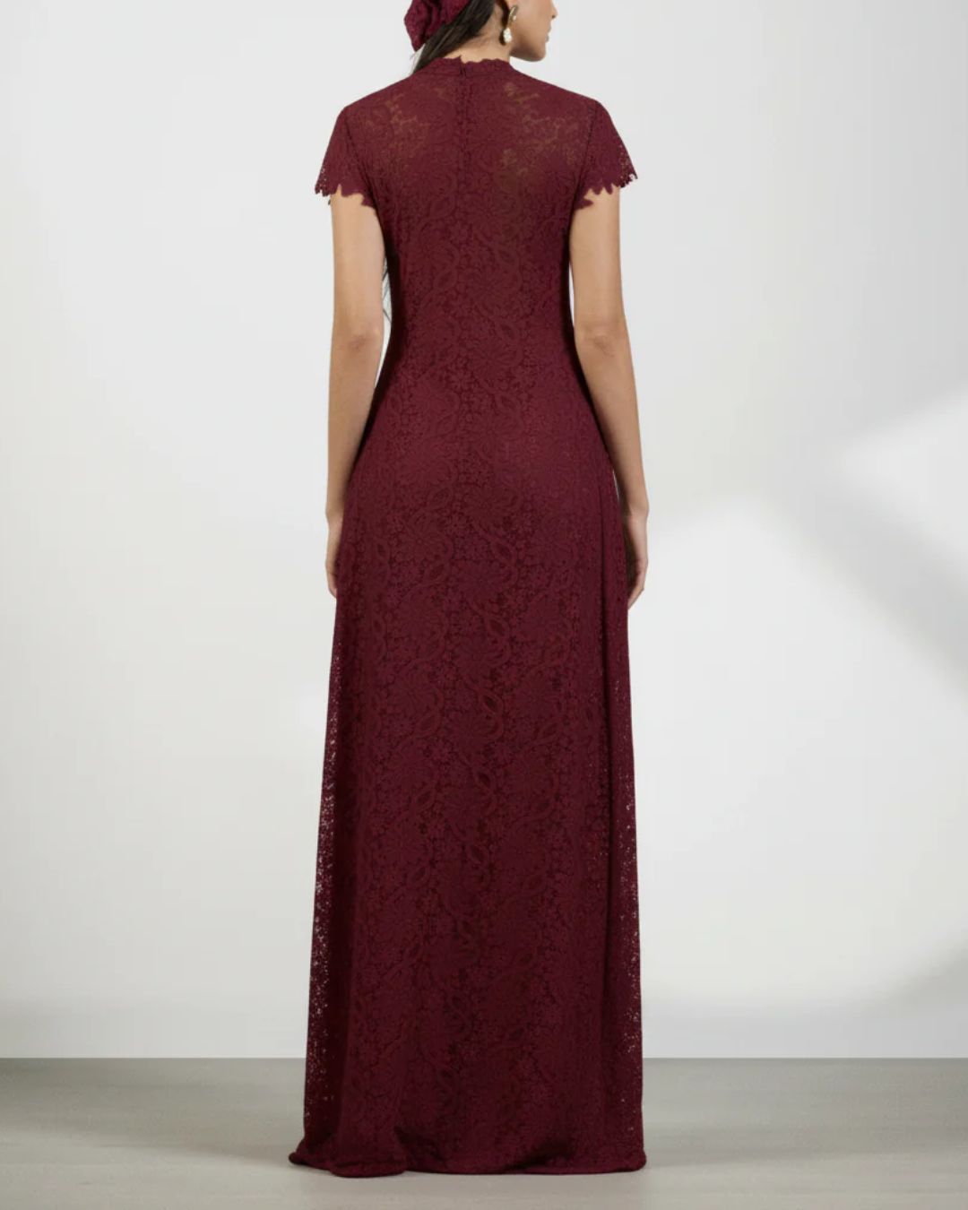 Vyla™ Elegant Lace Ensemble High Neck Intricate Lace Cut-Out Set