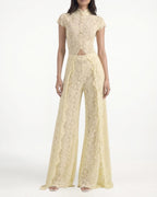 Vyla™ Elegant Lace Ensemble High Neck Intricate Lace Cut-Out Set