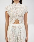 Vyla™ Elegant Lace Ensemble High Neck Intricate Lace Cut-Out Set