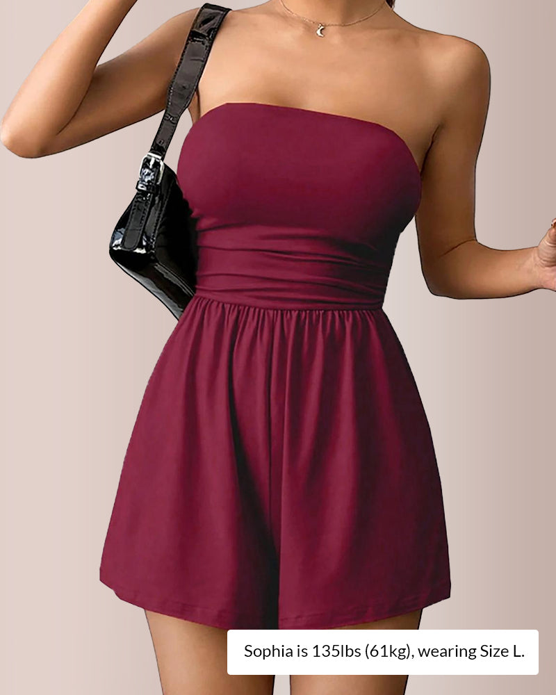 Vyla™ Strapless Smocked Mini Romper
