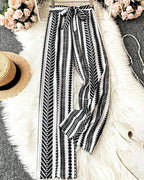 Vyla™ Bohemian Print Tie-Waist Wide Leg Beach Pants