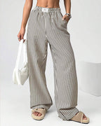 Vyla™ Harajuku Striped High-Waisted Wide Leg Lounge Pants