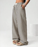 Vyla™ Harajuku Striped High-Waisted Wide Leg Lounge Pants
