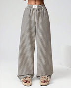 Vyla™ Harajuku Striped High-Waisted Wide Leg Lounge Pants