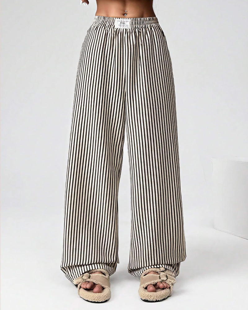 Vyla™ Harajuku Striped High-Waisted Wide Leg Lounge Pants