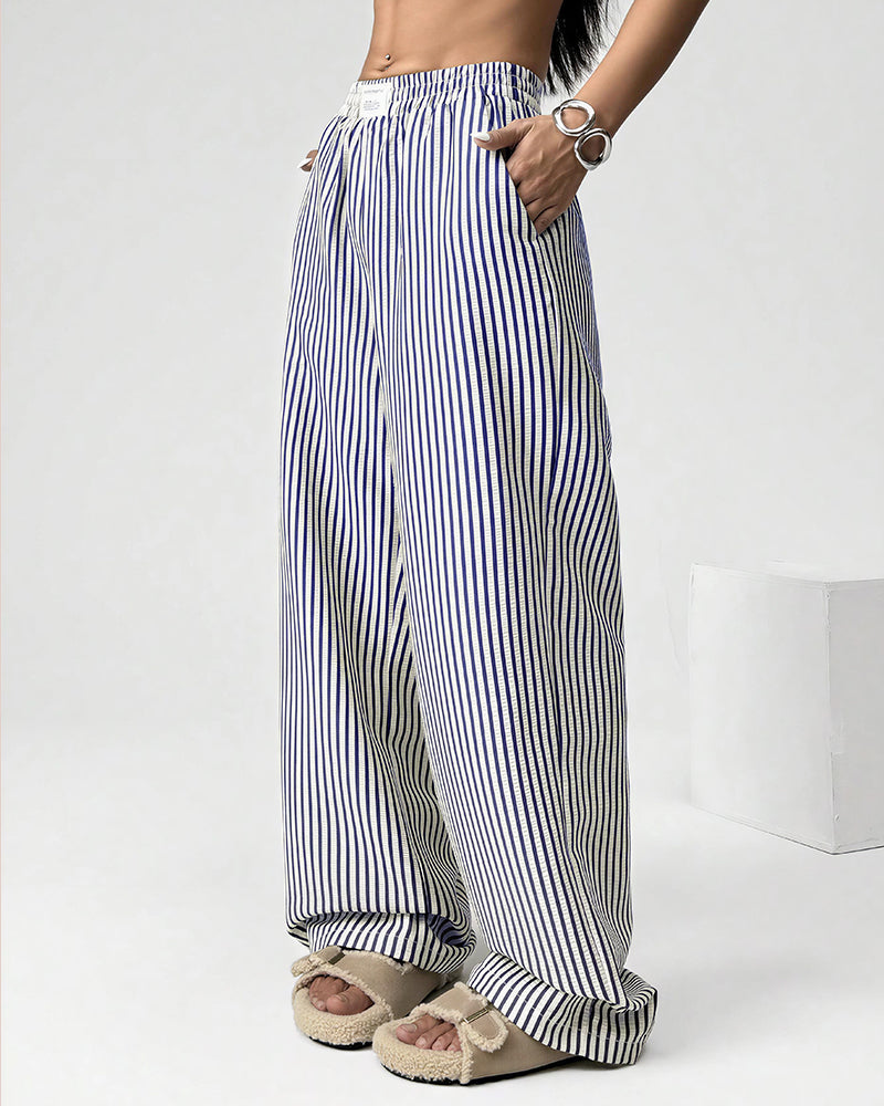 Vyla™ Harajuku Striped High-Waisted Wide Leg Lounge Pants