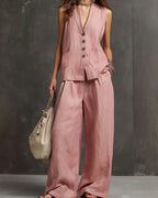 Vyla™ Breezy Summer Waistcoat & Trousers Suit