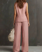 Vyla™ Breezy Summer Waistcoat & Trousers Suit