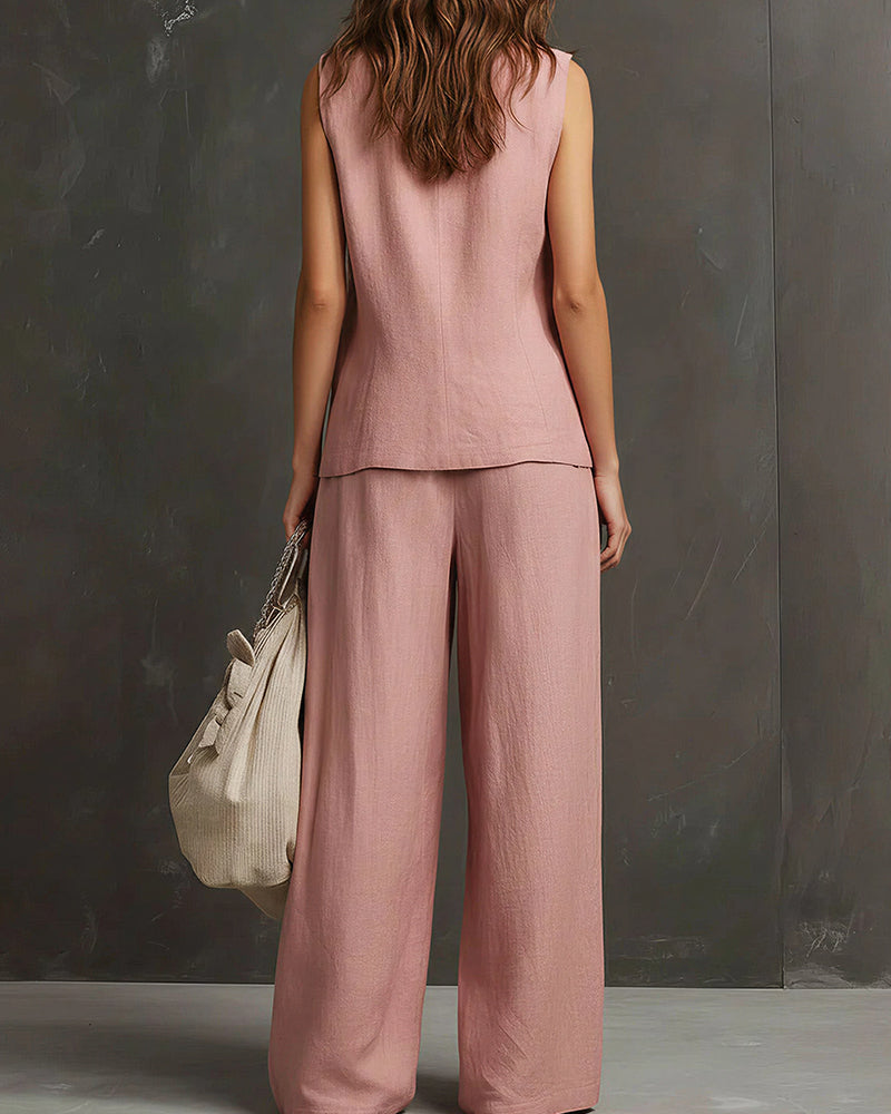 Vyla™ Breezy Summer Waistcoat & Trousers Suit
