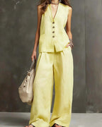 Vyla™ Breezy Summer Waistcoat & Trousers Suit