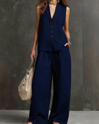 Vyla™ Breezy Summer Waistcoat & Trousers Suit