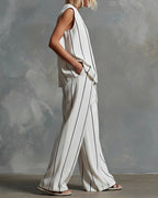 Vyla™ Effortless Striped Linen Two-Piece Set