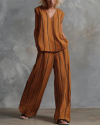 Vyla™ Effortless Striped Linen Two-Piece Set
