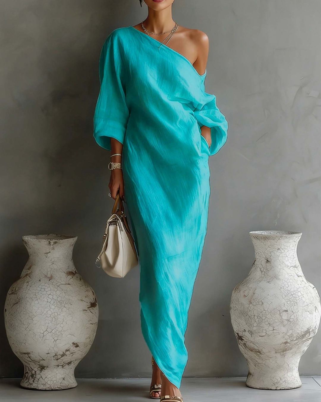 Vyla™ One-Shoulder Maxi Dress