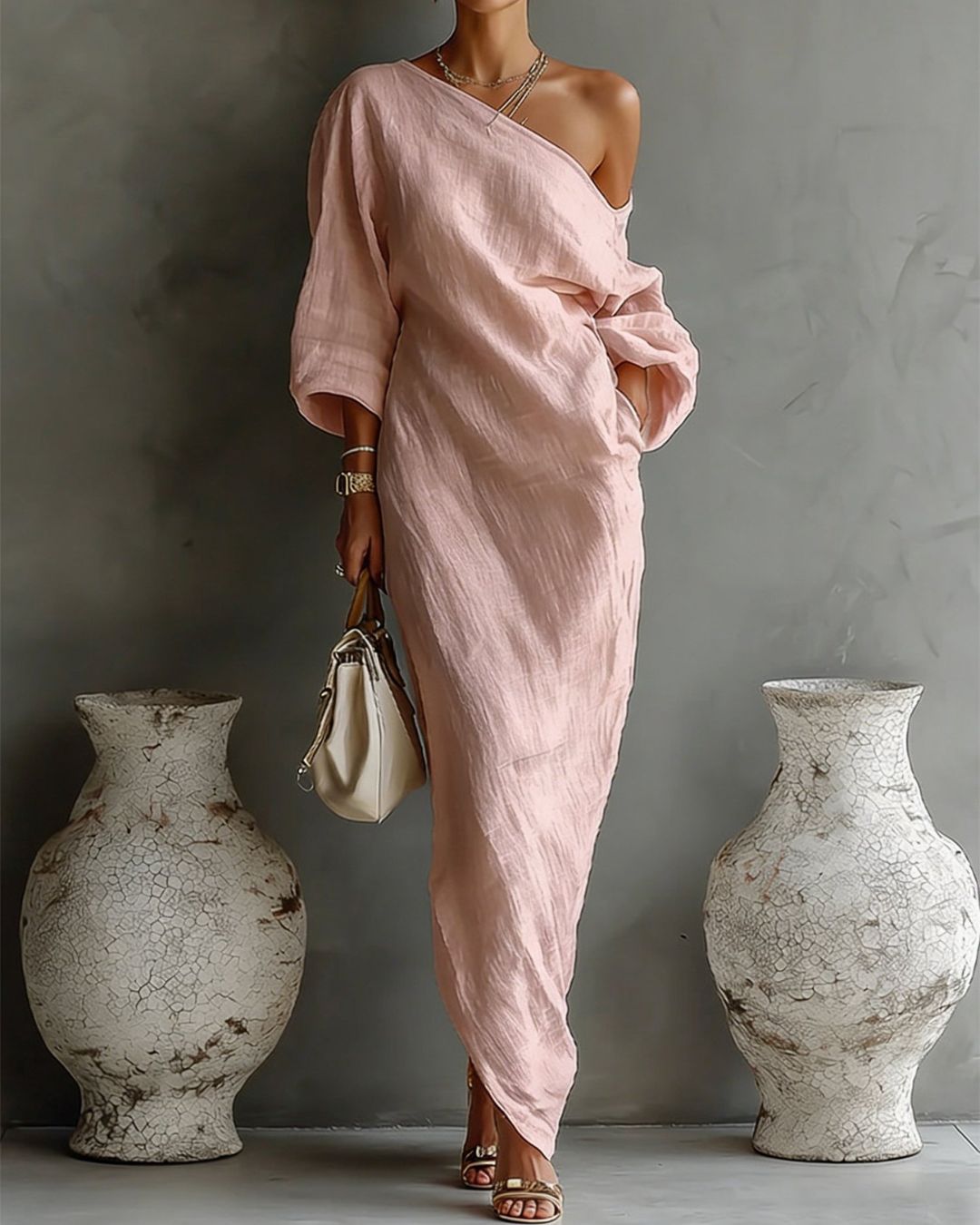 Vyla™ One-Shoulder Maxi Dress