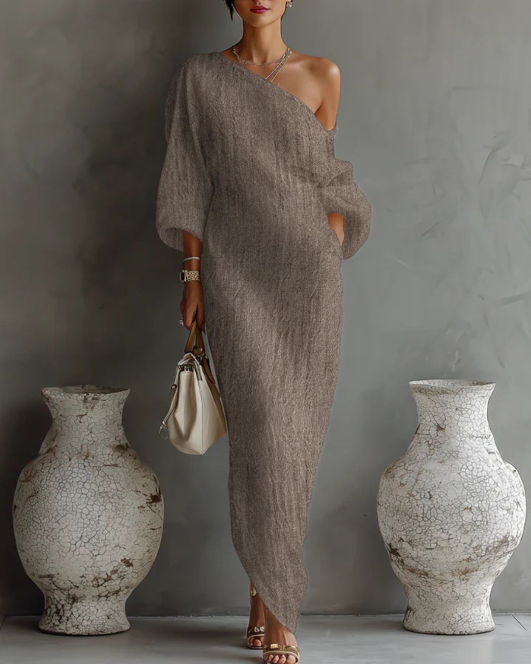 Vyla™ One-Shoulder Maxi Dress