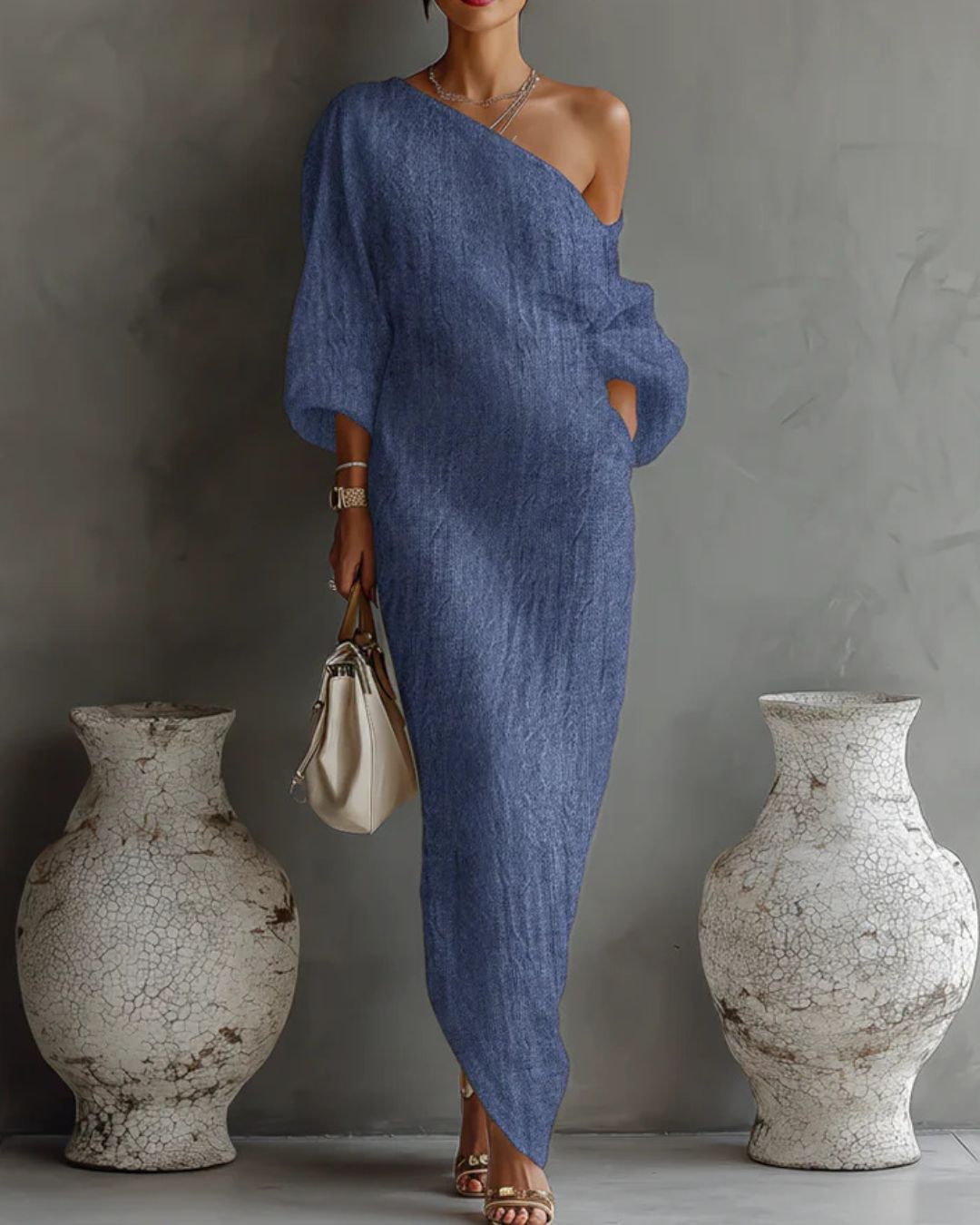 Vyla™ One-Shoulder Maxi Dress