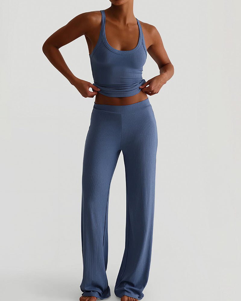 Vyla™ Racerback Tank & Wide-Leg Pants Lounge Set