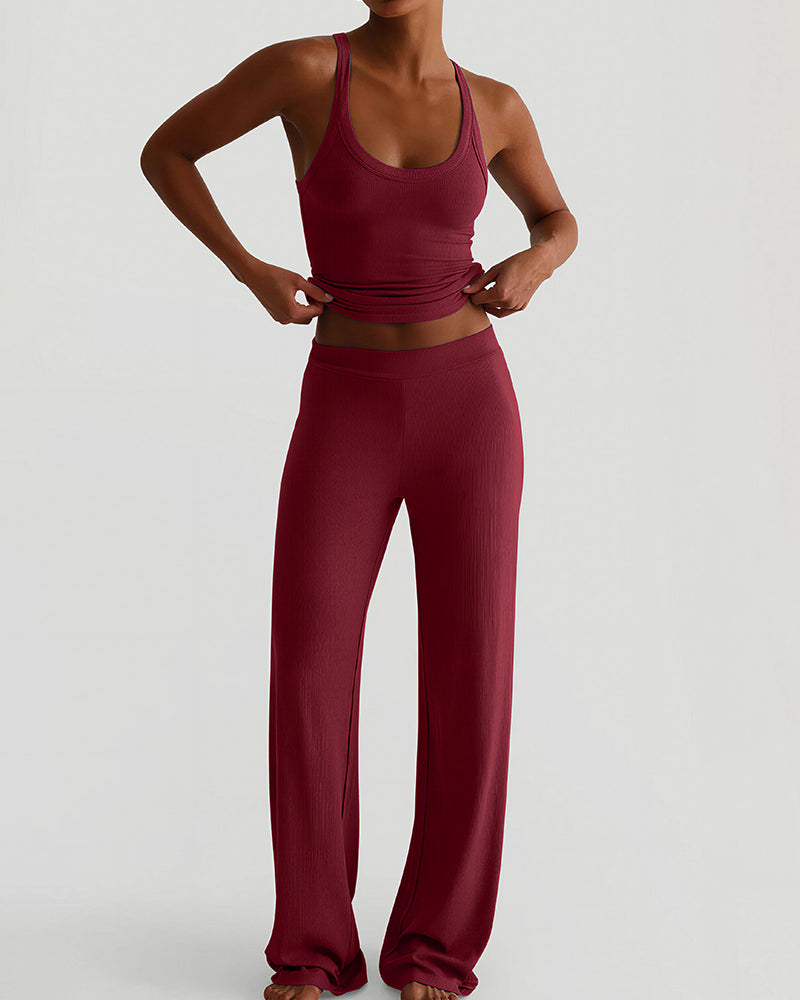 Vyla™ Racerback Tank & Wide-Leg Pants Lounge Set