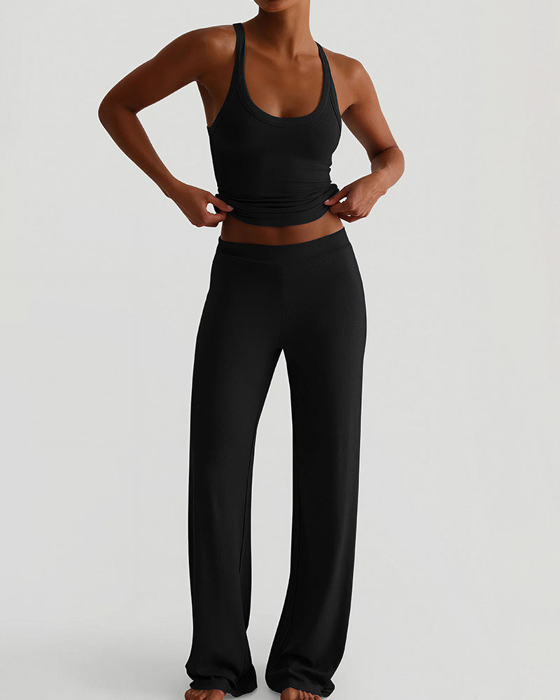 Vyla™ Racerback Tank & Wide-Leg Pants Lounge Set