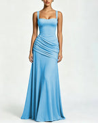 Vyla™ Elysian Ruched Draped Maxi Slip Dress