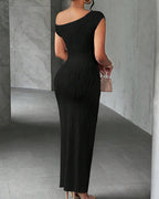 Vyla™ One-Shoulder Ruched Bodycon Maxi Dress
