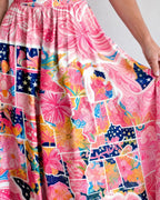 Vyla™ Patchwork Floral Print Midi Dress