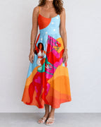 Vyla™ Western Graphic Print Midi Dress