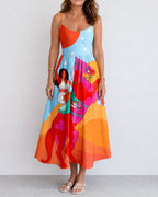 Vyla™ Western Graphic Print Midi Dress