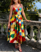 Vyla™ Polka Dot Print Midi Dress